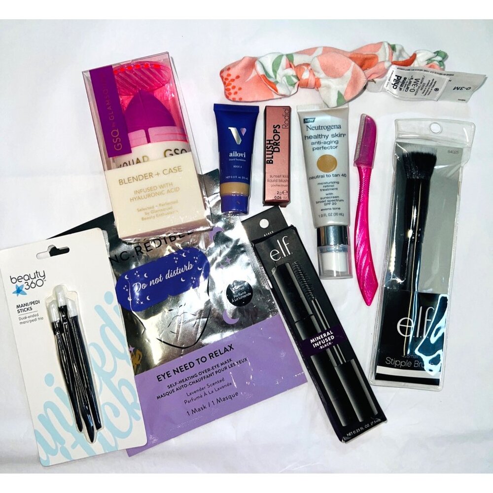 Beauty & Skincare Bundle With Elf Brush & Scrunchie